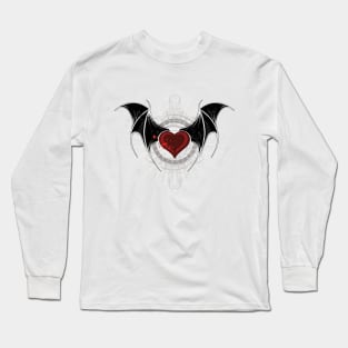 Vampire heart with wings Long Sleeve T-Shirt